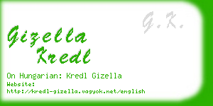 gizella kredl business card